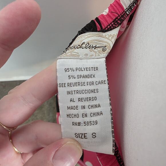 Speechless Pink Cream Brown Y2K Halter Neck Tie Cute Girly Tank Blouse Size S - Picture 4 of 5